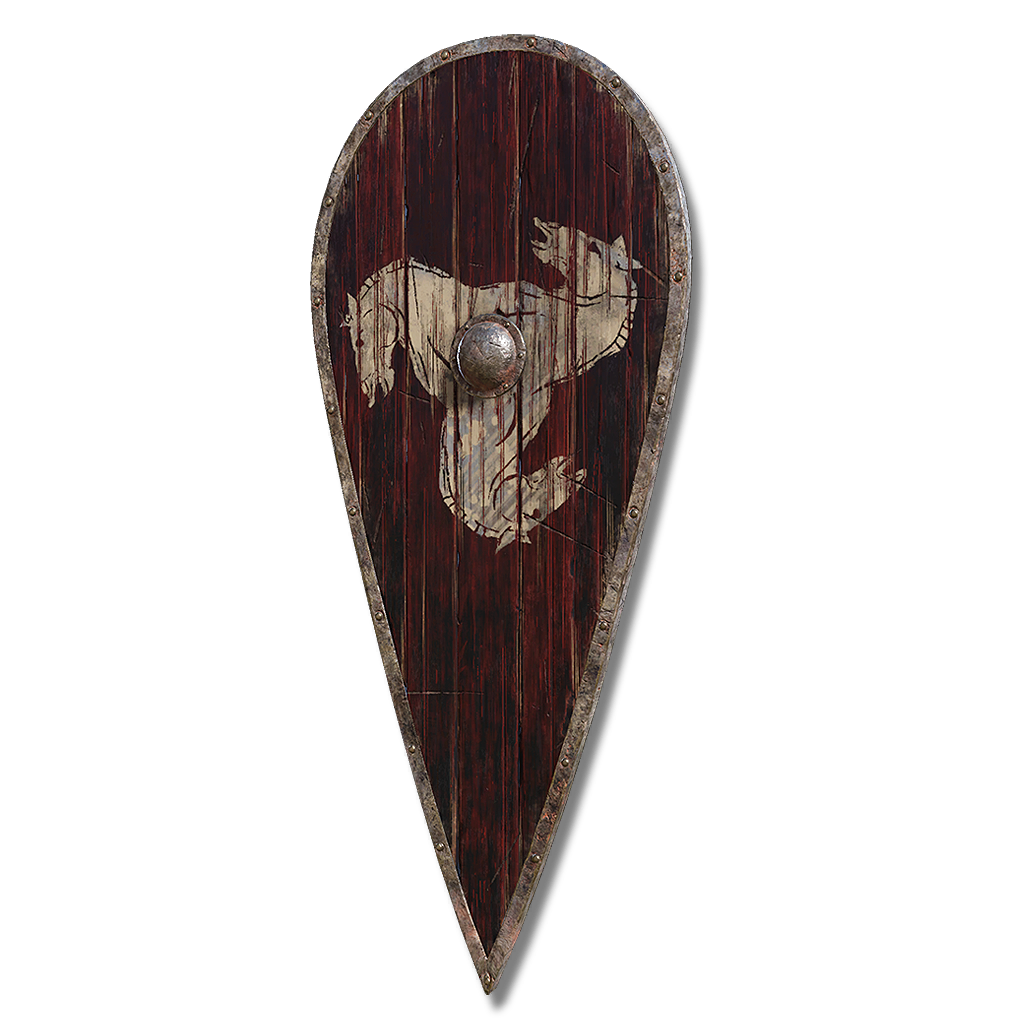 12060 Horse Crest Wooden Shield armaments