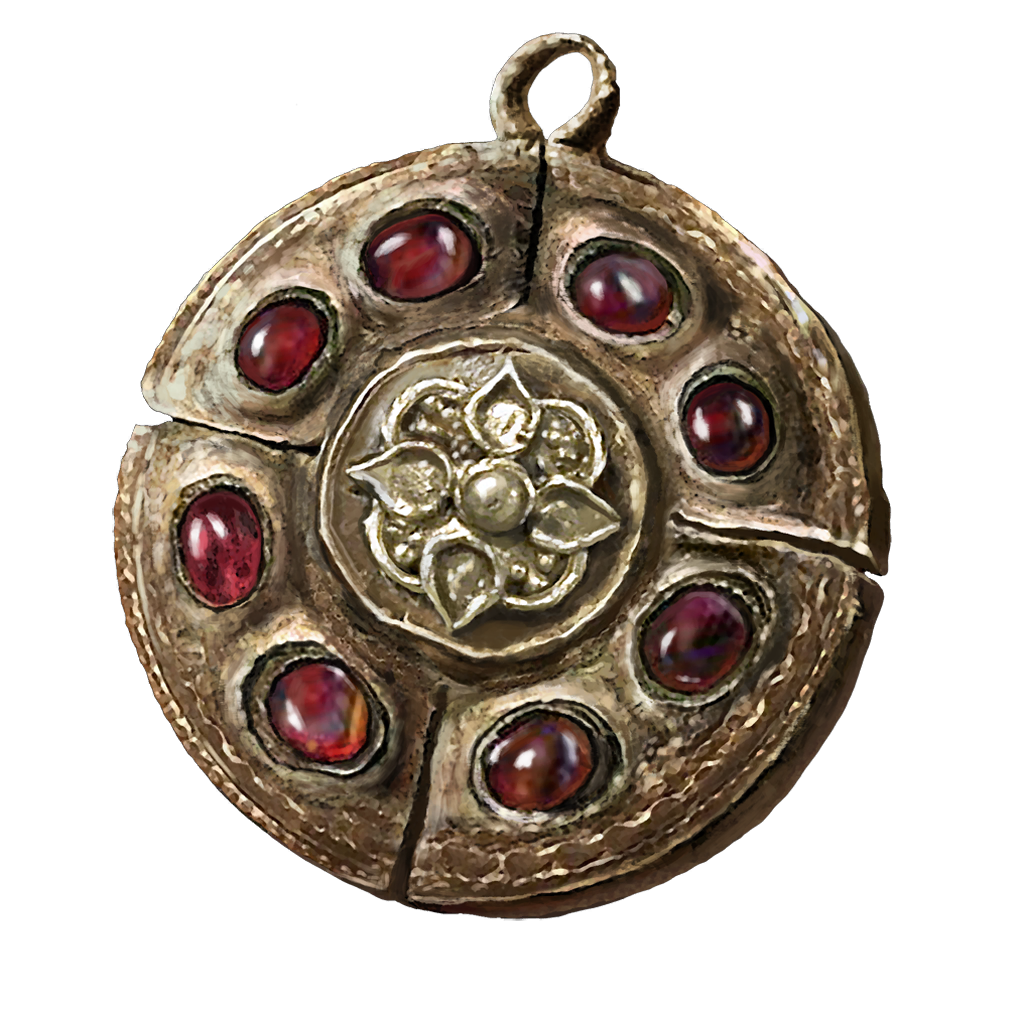 18001 Crimson Amber Medallion 1 talismans