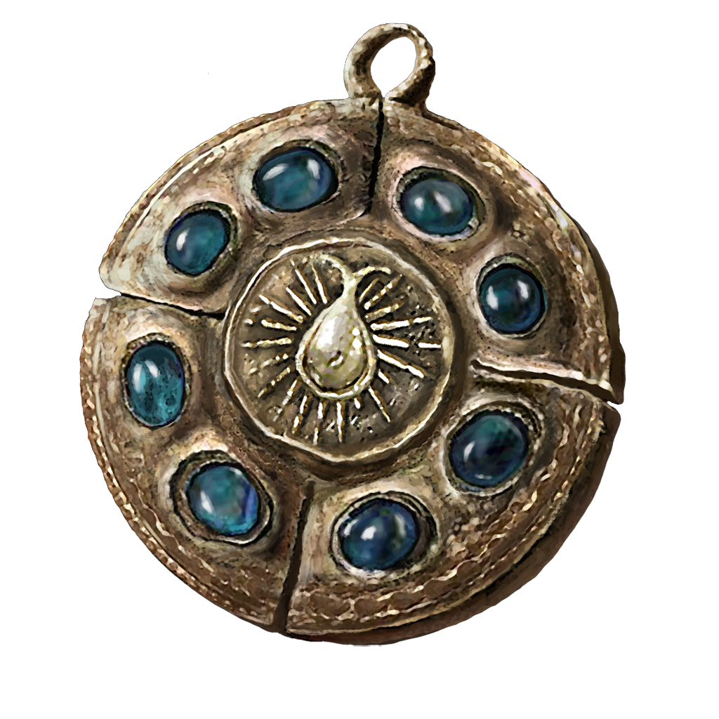 18011 Cerulean Amber Medallion 1 talismans