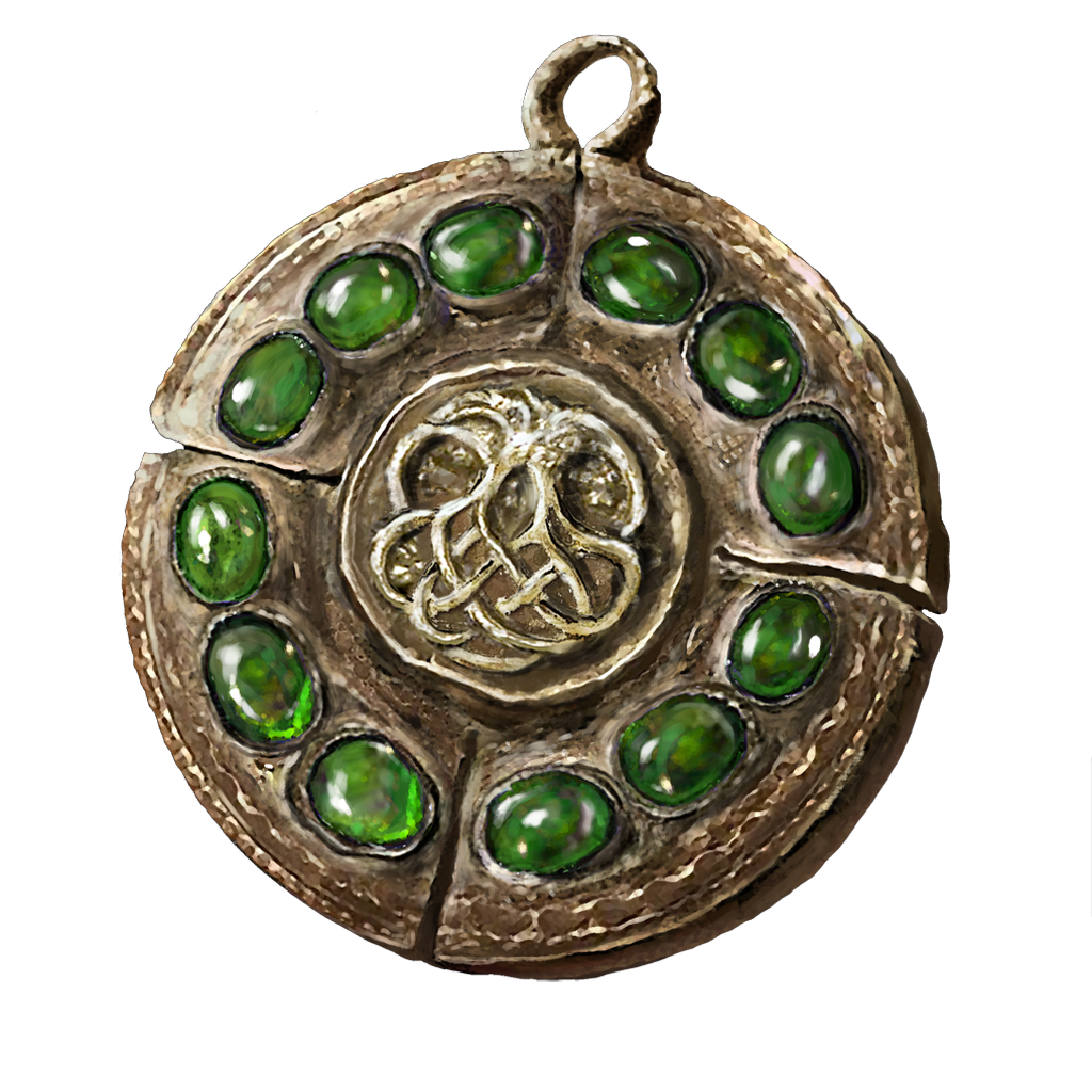 18022 Viridian Amber Medallion 2 talismans 18022 Viridian Amber Medallion 2 talismans