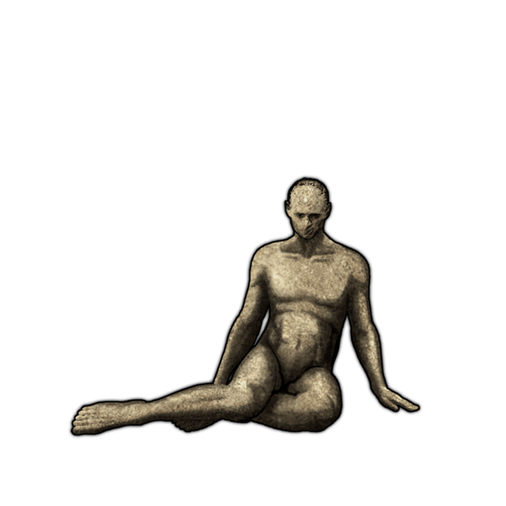 7035 Sitting Sideways gestures