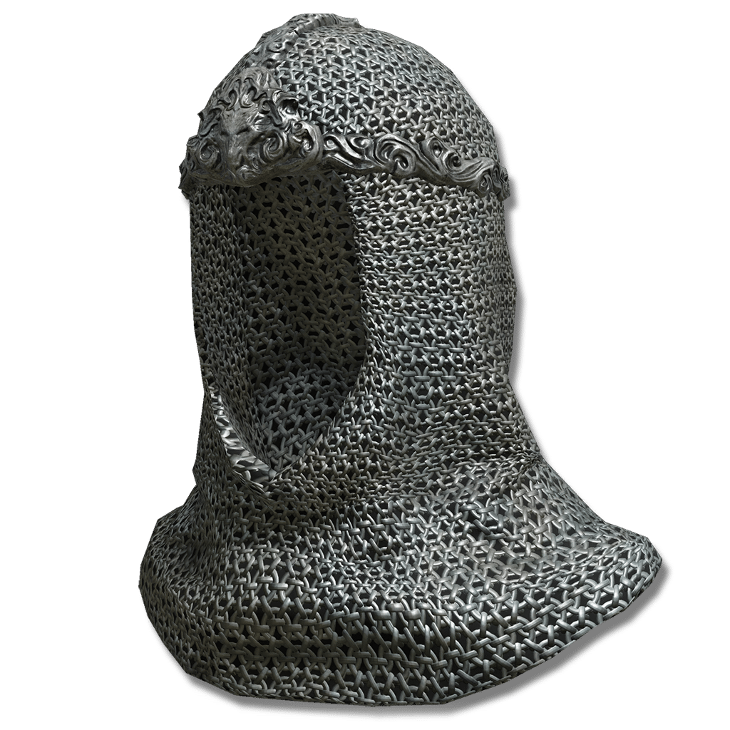 13300 Blue Silver Mail Hood armor 13300 Blue Silver Mail Hood armor