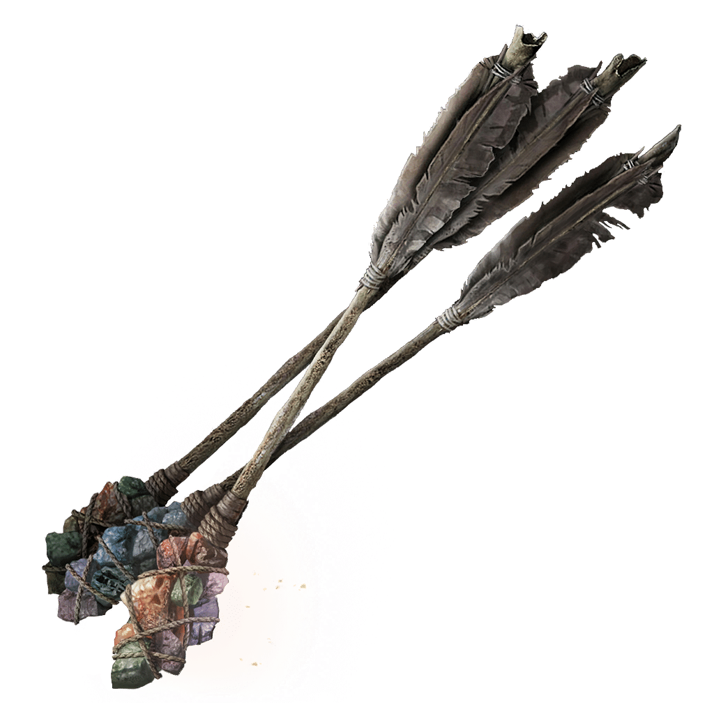 17020 Rainbow Stone Arrow Fletched ammo