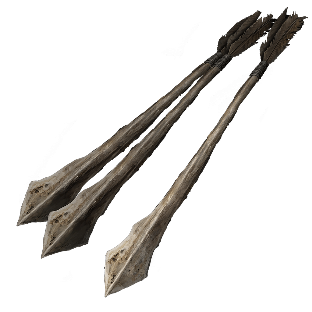 17104 Bone Great Arrow Fletched ammo